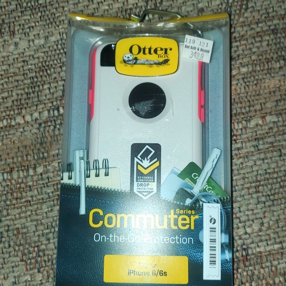 pink and white otter box
